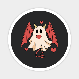 Evil Ghost Retro Valentines Day Magnet